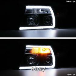 04-08 Ford F150 Fiber Optic Neon Tube U-Bar C-Shape LED DRL Projector Headlight