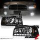 06-10 Dodge Charger Direct Fit Black Led Drl Upgrade Replacement Headlight Set
