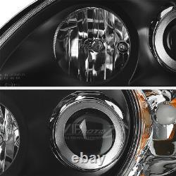 1998-2001 Mercedes Benz W163 ML320 ML430 Black Headlights Headlamp Assembly PAIR