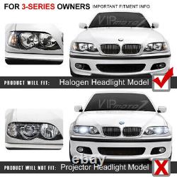 2002-2005 BMW E46 4DR Sedan Black Halo Projector Headlight Corner Lamp 2003 2004
