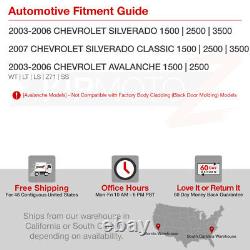 2003-2006 Chevy Silverado SINISTER BLACK 03-05 Avalanche Halo LED Headlights