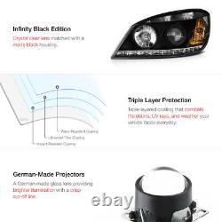 2008-2011 Mercedes-Benz W204 C-Class Black AMG STYLE LED Projector Head Lights