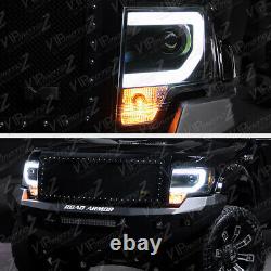 2009-2014 Ford F150 CYCLOP OPTIC LED Tube Matte Black Headlights