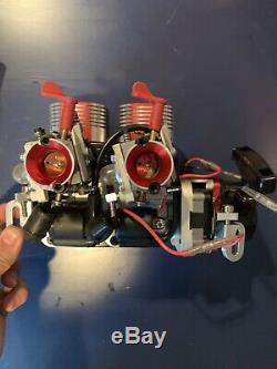 58cc Inline Twin Left Side Exhaust Marine Engine For RC Boat