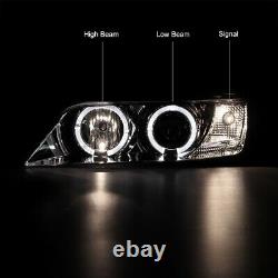 96-02 BMW Z3 Dual Halo Projector Euro Chrome Headlight Lamps Assembly Left+Right