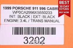 99-02 Porsche 911 996 3.4L Left Side Engine Cylinder Head Valve Cover OEM