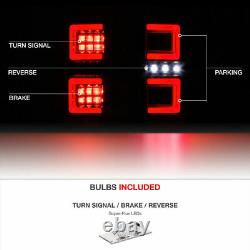 BLACK SMOKE Tron Style Neon LED Tail Lights Brake Lamp For 16-21 Toyota Tacoma