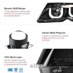 BMW E46 3-SERIES 325/330 Sedan Euro Black 3D U-Bar Halo Projector Headlight Lamp