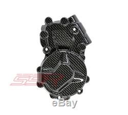 BMW S1000RR S1000R S1000XR Left Side Clutch Engine Cover in Twill Carbon Fiber