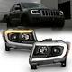 Black Clear Projector Headlight Led Switchback For 11-13 Jeep Grand Cherokee Wk2