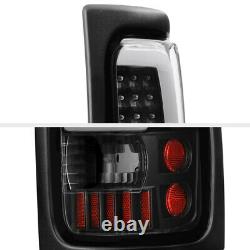Black TRON STYLE LED Tail Lights Lamps For 1994-2001 Dodge RAM 1500 2500 3500