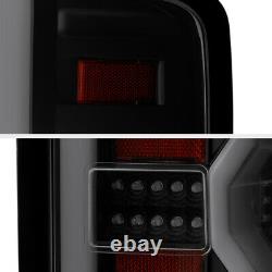 CyCLoP OPTiC TubE For 14-18 Chevy Silverado BLACK SMOKE LED Tail Light LH+RH
