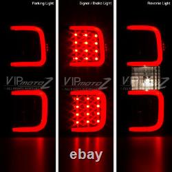 DARKEST SMOKE LED Tube Tail Lights Lamps TRoN StyLE For 2009-2014 Ford F150