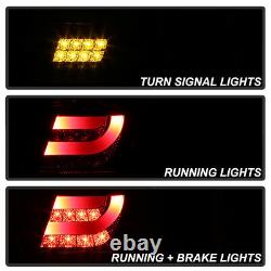For 02-05 BMW E46 3-Series 4DR Tail Light Black LED BAR STRIP Signal Brake Pair