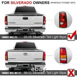 For 03-06 Chevrolet Silverado SMOKE OLED Neon Tube LED Tail Light Brake Lamp