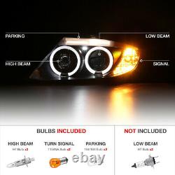 For 03-08 BMW Z4 Xenon Model Dual Halo Projector Black Headlight Left+Right Lamp
