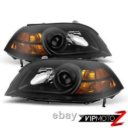 For 04-06 Acura MDX Base/Touring Black Front Headlight Left Right Assembly Lamp