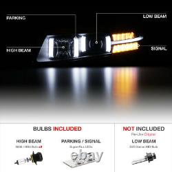 For 04-08 Acura TL HID Xenon Model LED Neon Tube Projector Headlight Black L+R