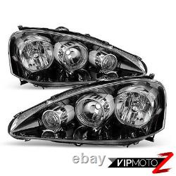 For 05 06 Acura RSX Type S DC5 JDM BLACK Front Headlights Assembly LEFT RIGHT