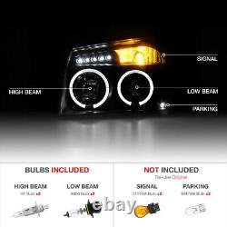 For 05-07 Dodge MAGNUM Halo Angel Eye LED Projector Black Headlight Signal Lamp