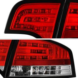 For 05-08 Audi A4 B7 EURO RED 4PC Rear Brake LED SMD Tail Light Lamp Assembly
