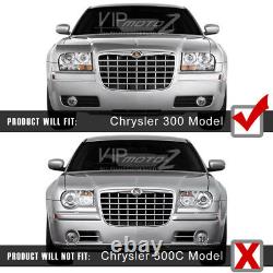 For 05-08 Chrysler 300 Base Touring Plus LX Black Front Headlight Assembly NEW