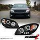 For 05-10 Chevy Cobalt G5 Black Dual Halo Angel Eyes Led Drl Projector Headlight