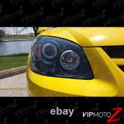 For 05-10 Chevy Cobalt G5 Black Dual HALO ANGEL EYES LED DRL Projector Headlight