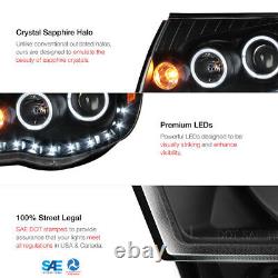 For 05-11 Toyota Tacoma TRD STYLE Black Angel Eye LED DRL Headlights Assembly