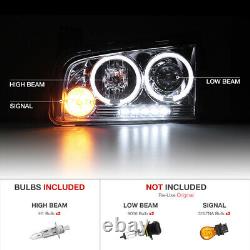 For 06-10 Dodge Charger SRT SE SXT DAYTONA Dark Smoke LED Halo Headlights Lamps