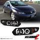 For 06-11 Honda Civic 2d Coupe Fg Black Led Halo Angel Eye Projector Headlight