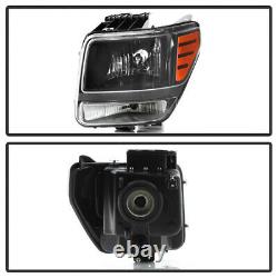 For 07-11 Dodge Nitro Factory Style Black Housing Headlight Replacement Lamp