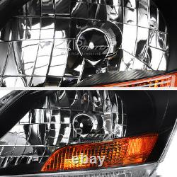For 07-11 Toyota Yaris 4-DR Sedan Infiniti Black Clear Headlight Lamp LH RH Side