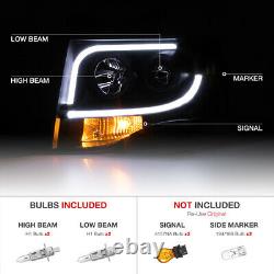 For 07-14 Ford Expedition SUV Arctic Optic Black Projector LED Neon Headlights