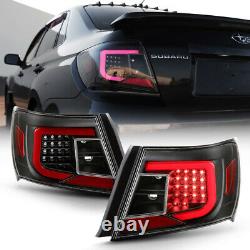 For 08-11 Subaru Impreza/WRX 4D Sedan Neon Tube LED Tail Light Brake Lamp BLACK
