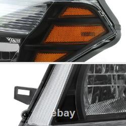 For 08-12 Pathfinder Black Crystal Headlights Front Lamps Replacement Left+Right