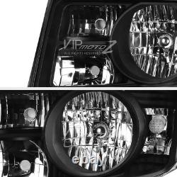 For 09-11 Honda Pilot Black Factory Replacement Headlights Headlamps Left Right