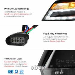 For 09-12 Audi A4 B8 Infinity Black Projector Headlight DRL LED Light Bar Euro