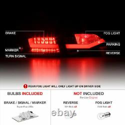 For 09-12 Audi A4 B8 Typ 8K Sedan BURGUNDY RED LED Tube Rear Tail Light Lamp