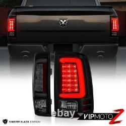 For 09-18 Dodge Ram 1500 2500 3500 Truck BLACK SMOKE LED Light Brake Tail Lamp