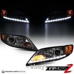For 11-20 Toyota Sienna Smoke Lens DRL Projector Headlight SET Lamp Assembly LED