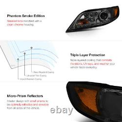 For 11-20 Toyota Sienna Smoke Lens DRL Projector Headlight SET Lamp Assembly LED