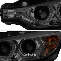 For 12-15 BMW 328i 325i 320i Sedan Titanium Smoke LCI Style LED Strip Headlight