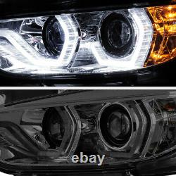 For 12-15 BMW 328i 325i 320i Sedan Titanium Smoke LCI Style LED Strip Headlight