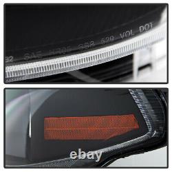 For 2007-2012 Versa Hatchback Crystal Black Headlight Lamp Assembly LEFT+RIGHT