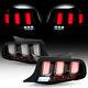 For 2010-2012 Ford Mustang Black Clear Sequential Led Tube Tail Light Brake Lamp