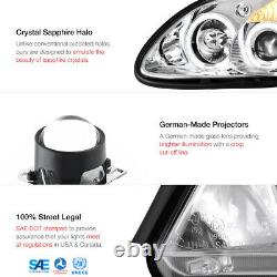 For 98-04 R170 SLK230 SLK55 AMG Euro Projector Halo Headlights Chrome Headlamps