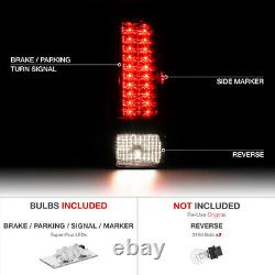 For GMC Sierra 07-13 SINISTER BLACK SMOKE Housing LED Tail Light Brake Lamp