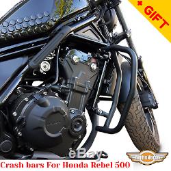 For Honda Rebel 500 Crash bars Side carriers CMX 500 Pannier rack Engine guard