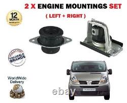 For Nissan Primastar + Van 2002-new Left + Right Side 2 X Engine Mountings Set